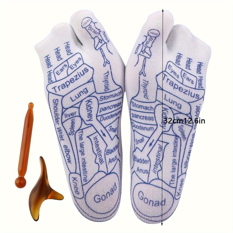 Foot Reflexology Sock Set With Massage Tool, Acupressure Reflexology Socks Relief Body Stress & Aches, Feet Acupuncture Point Massage Pen Trigger Health & Wellness Messager Socks