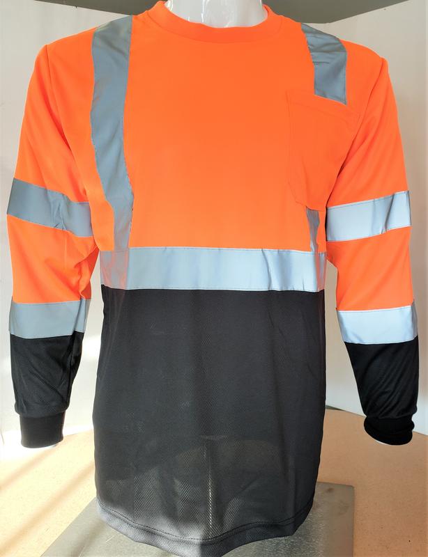 FX Class 3 High Visibilty Orange long sleeve safety shirt