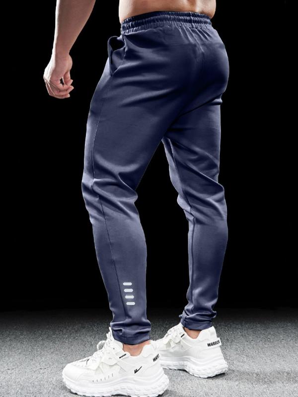 Men's Drawstring Waist Pants, Casual Comfy Breathable Regular Fit Pocket Jogger Pants for Daily Wear, Men's Trousers for All Seasons