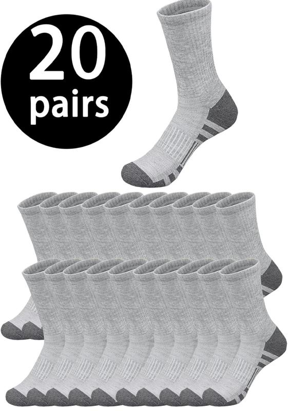 Men's Striped Print Crew Socks, Casual Comfortable Breathable Mid-calf Socks for Daily Wear, Men's Socks for All Seasons