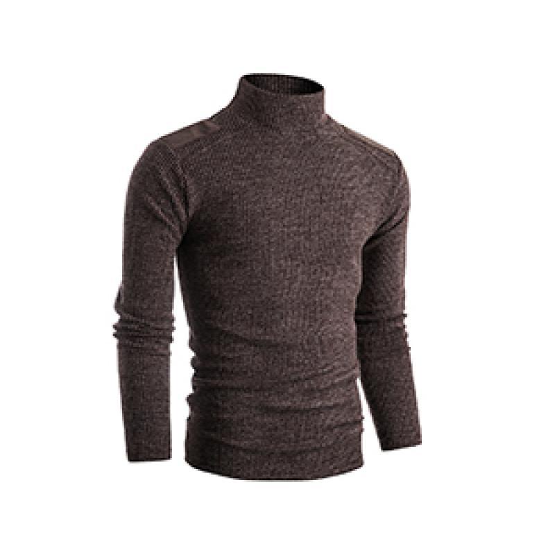 Mens mock neck sweater ribbed slim fit turtleneck pullover sweater