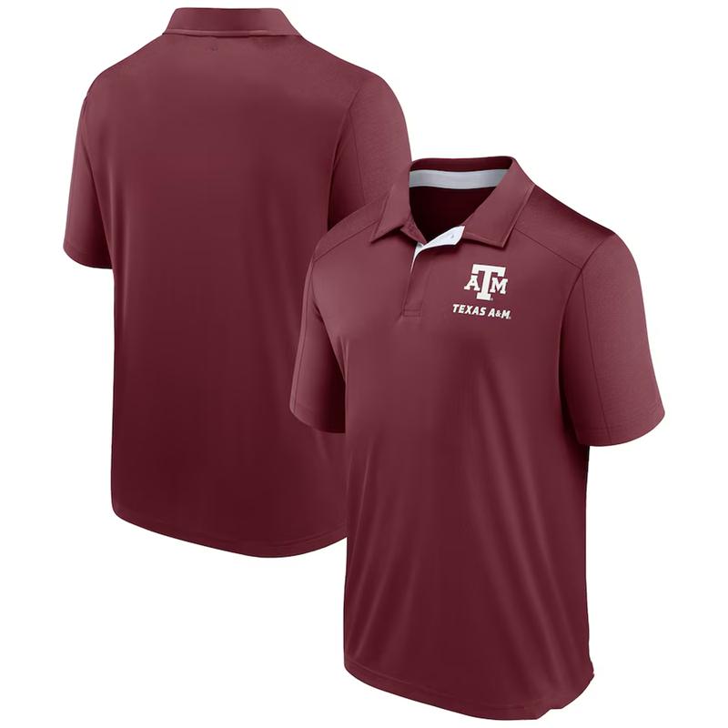 Texas A&M Aggies Fundamental Defender Polo - Maroon, Men Football NCAA Polo Shirt Trendy 2024,Classic Football Polo Shirt, Gift For Men