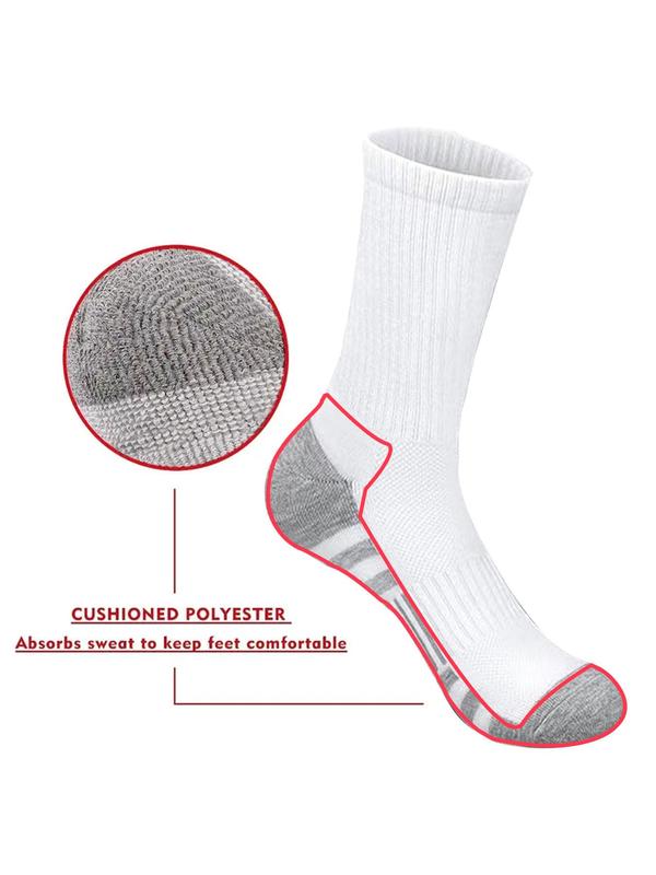 Men's Striped Print Crew Socks, Casual Comfortable Breathable Mid-calf Socks for Daily Wear, Men's Socks for All Seasons