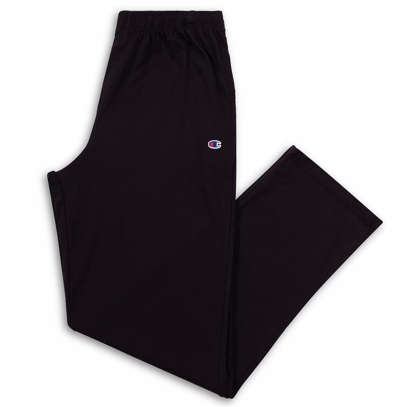 Champion Mens Big and Tall Open Bottom Lounge Pants, Lightweight Jersey Sweatpants