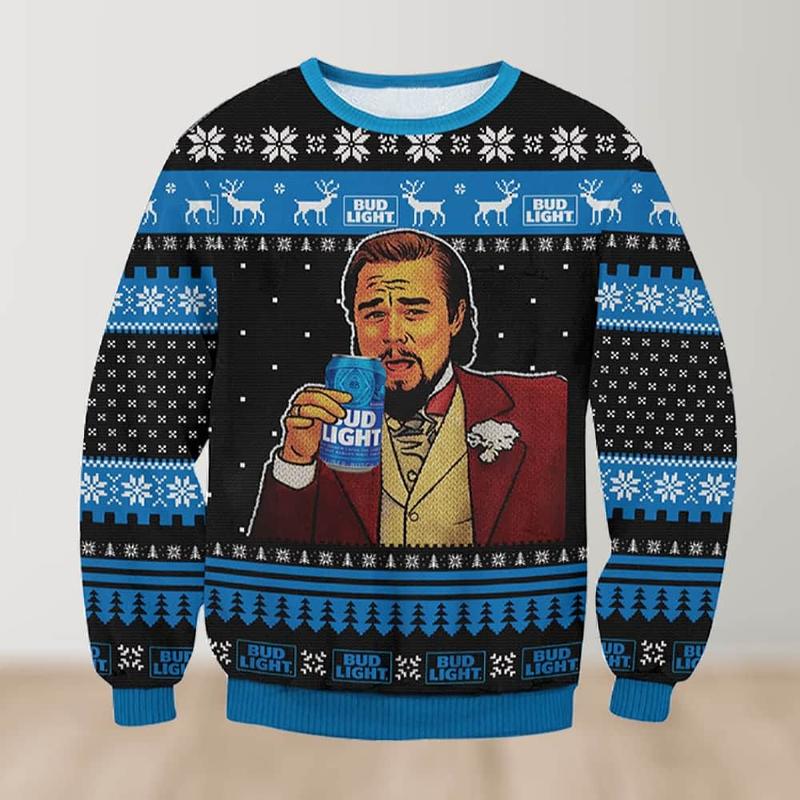 Bud Light Beer Meme Christmas Ugly Sweater