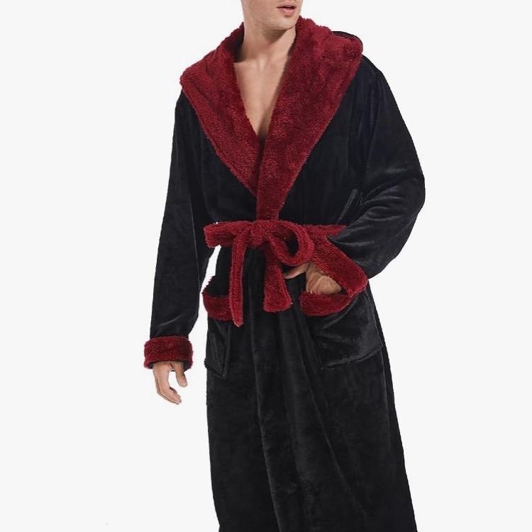 Men’s Hooded Robe, Fuzzy Bathrobe with Pockets Perfect Christmas Gift for Boyfriend and Husband  Birthday gifts for him - Winter 2024 - Menswear, Loungewear