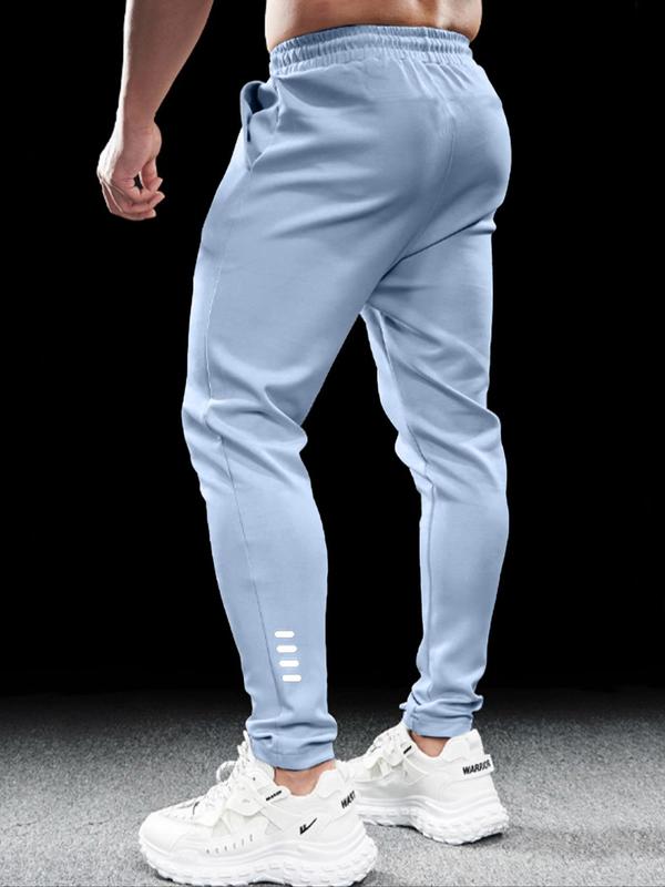 Men's Drawstring Waist Pants, Casual Comfy Breathable Regular Fit Pocket Jogger Pants for Daily Wear, Men's Trousers for All Seasons