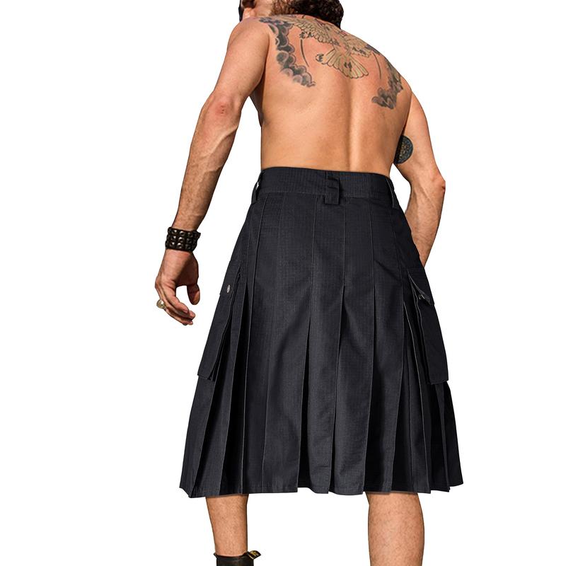 TRGPSG Kilt for Men, Waterproof Utility Kilt, Pleated Hyghland Kilt, 25