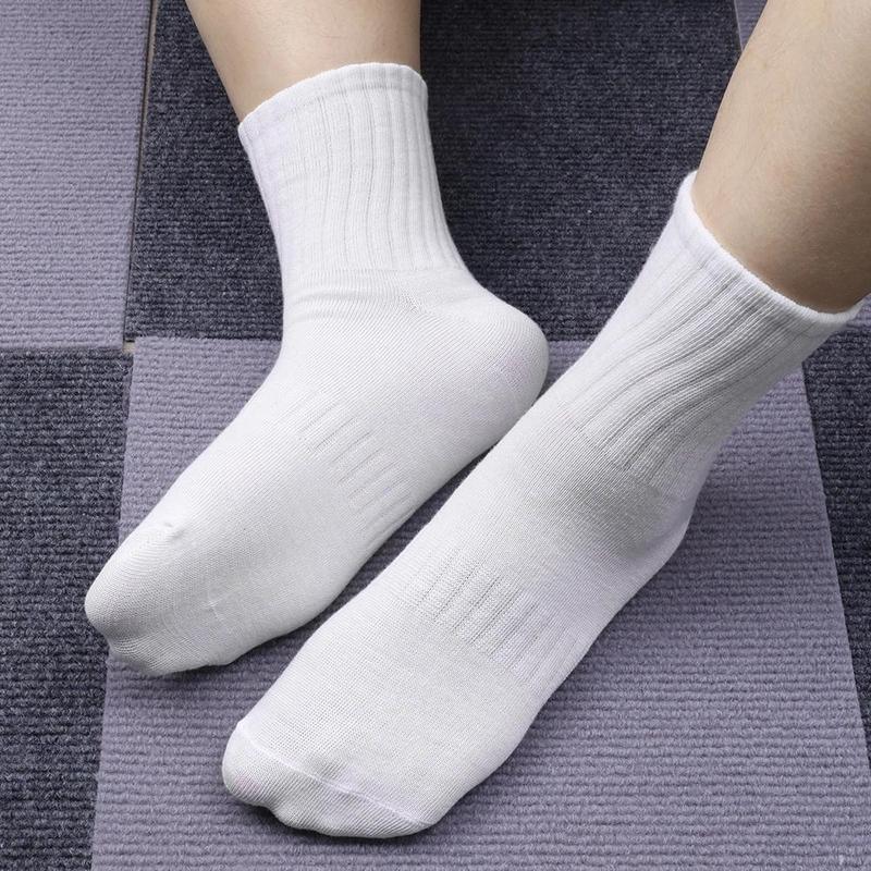 3 pairs batch men's and women's cotton socks black and white men's and women's pure cotton sports socks breathable socks