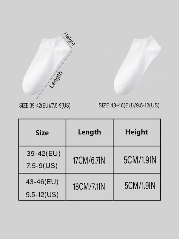 Men's Solid Color Ankle Socks, Casual Simple Comfy Breathable Low Cut Socks, Summer Wear 2024, Socks for Summer