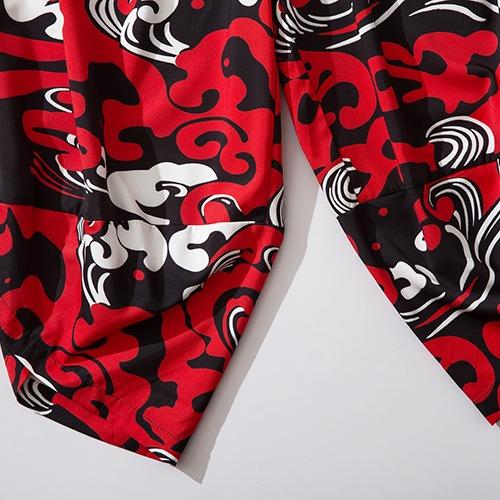 Niepce Red Devil Japanese Streetwear Lightweight Harem Pants