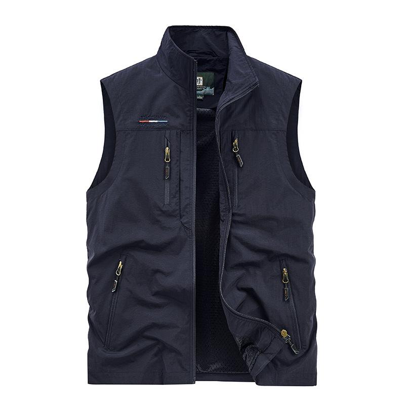 Outdoor Photography Vest Men's Autumn and Winter New Multi-Pocket Youth Loose plus Size Vest Workwear Casual Jacket