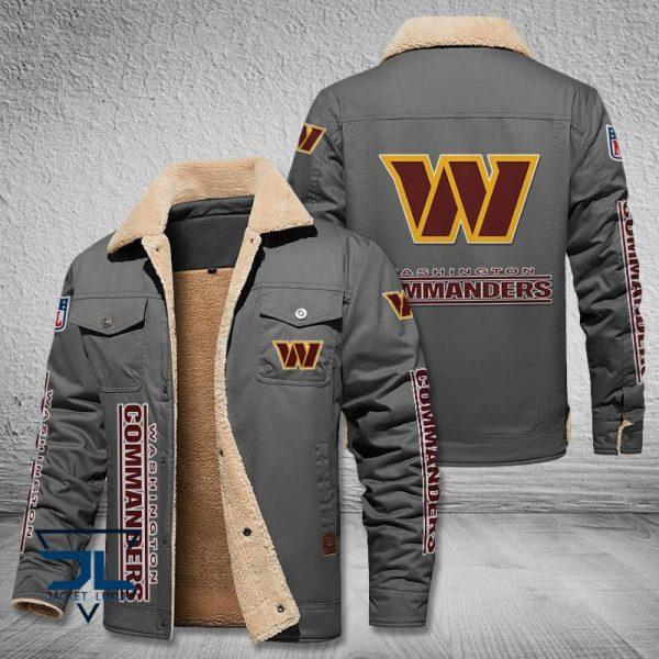 Commanders Fleece Leather Jacket