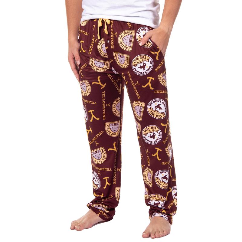 Yellowstone Men's TV Show Protect The Family Pattern Lounge Pajama Pants