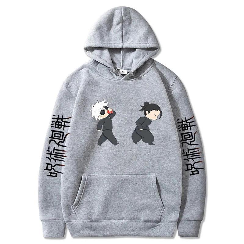 Jujutsu Kaisen Anime Hoodies Cartoon Satoru Gojo Cute Print Men Women Pullovers Autumn Winter Casual Sweatshirts