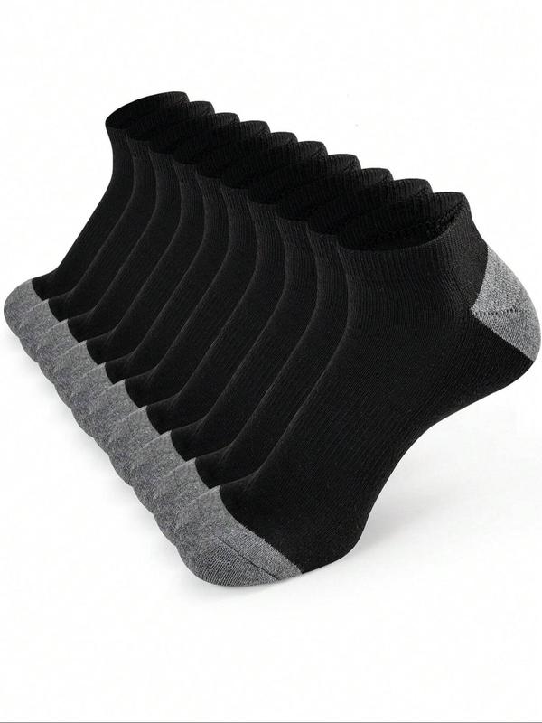 Patchwork Ankle Socks for Men & Women, Casual Comfy Breathable Low Cut Socks for Daily Wear, Multipack Knit Socks for Spring & Fall