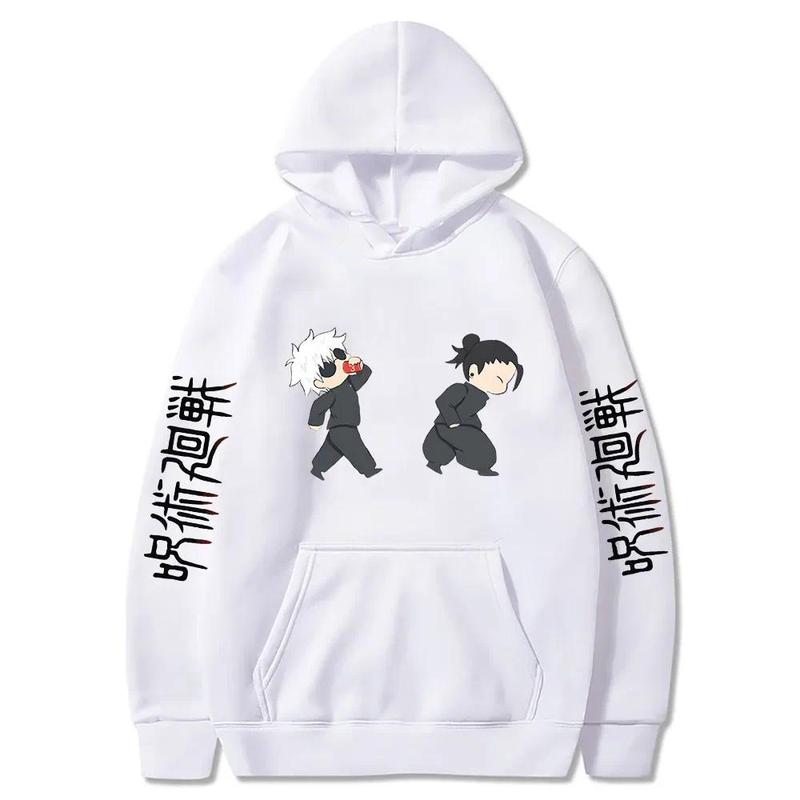 Jujutsu Kaisen Anime Hoodies Cartoon Satoru Gojo Cute Print Men Women Pullovers Autumn Winter Casual Sweatshirts