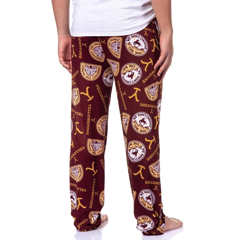 Yellowstone Men's TV Show Protect The Family Pattern Lounge Pajama Pants