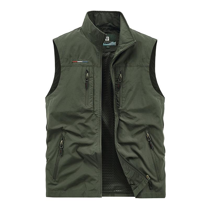 Outdoor Photography Vest Men's Autumn and Winter New Multi-Pocket Youth Loose plus Size Vest Workwear Casual Jacket