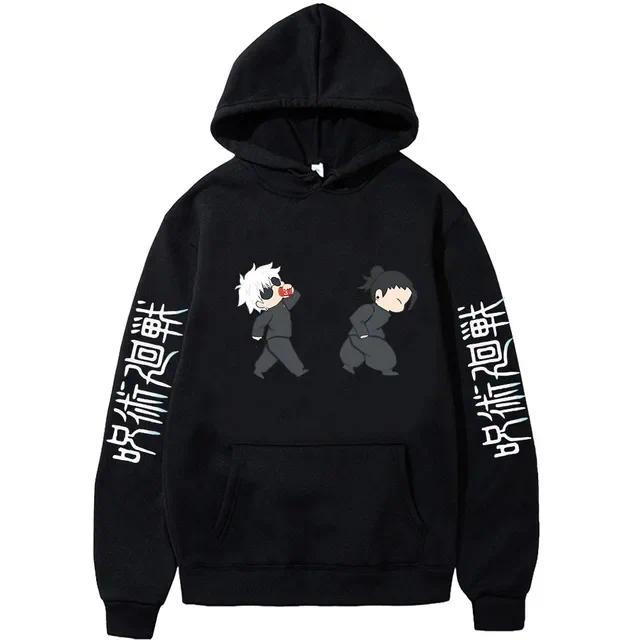 Jujutsu Kaisen Anime Hoodies Cartoon Satoru Gojo Cute Print Men Women Pullovers Autumn Winter Casual Sweatshirts