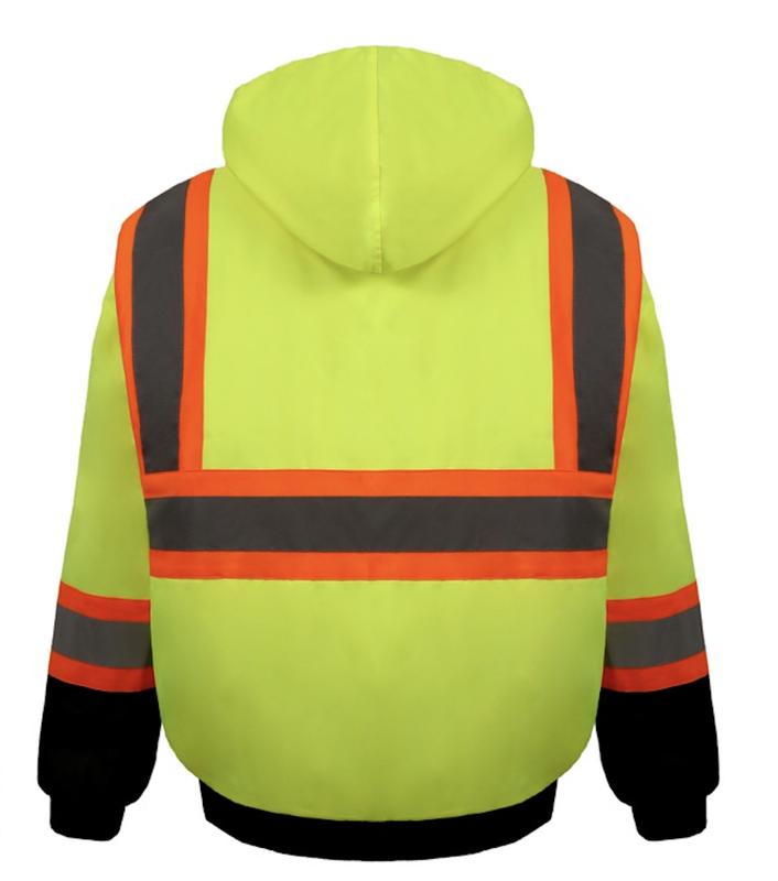 High-Visibility Waterproof Workwear Jackets with Fleece Lining for Ultimate Safety and Warmth Menswear Clothing Reflective Uniforms Pockets safety jacket halloween costumes highlighted  work pants mc j long sleeve