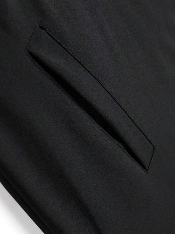 Men's Solid Color Fleece Lined Jacket, Regular Fit Casual Long Sleeve Zip Up Outerwear for Fall & Winter, Men's Clothes for Daily Wear