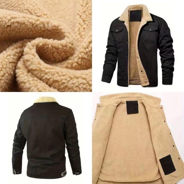 Commanders Fleece Leather Jacket