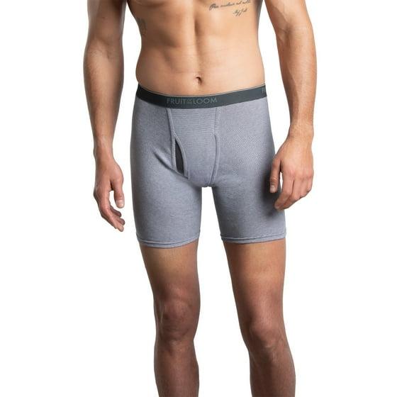 Fruit of the Loom Men's EverSoft CoolZone Boxer Briefs 6-Pack, Moisture-Wicking with Mesh Fly,