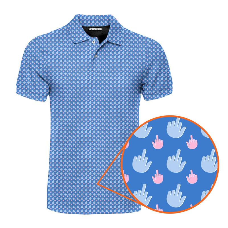 Birdie Fingers - Funny Golf Polo Shirt, Unique Men Polo Shirt, Humor Witty Gift for Golf Lover