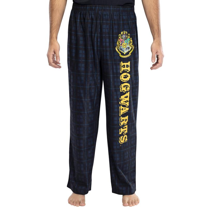 Harry Potter Adult Mens' House Crest Plaid Pajama Pants - All 4 Houses Gryffindor, Ravenclaw, Slytherin, Hufflepuff