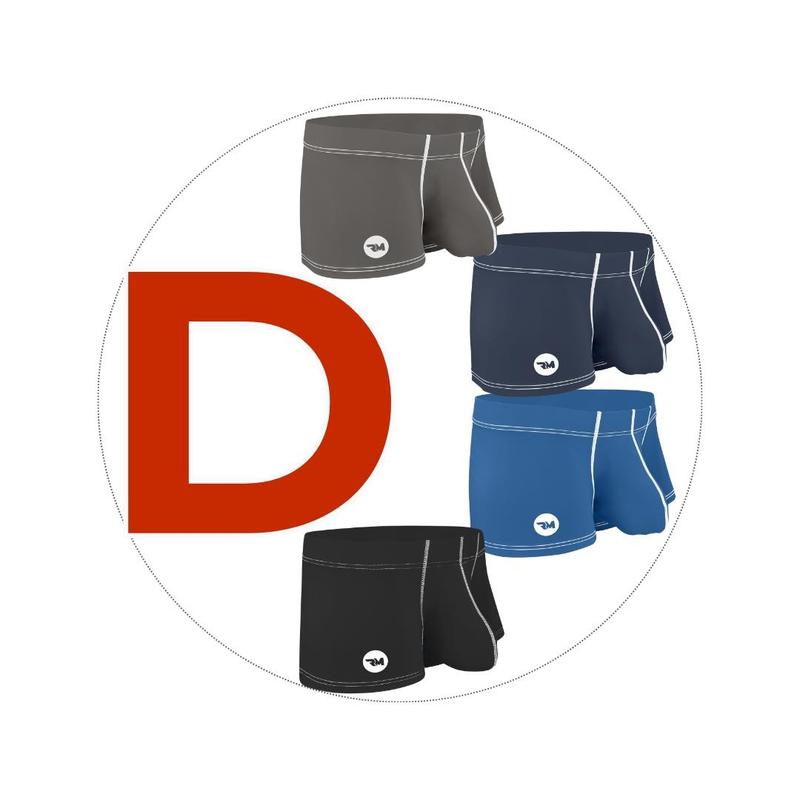 3 inch Nylon Boxer Briefs A B C or D Pouch 4 pack Black Dark Blue Blue Grey Clothes Menswear Ball Big Underwear Sexy Stretchy Silk Straight Sweat