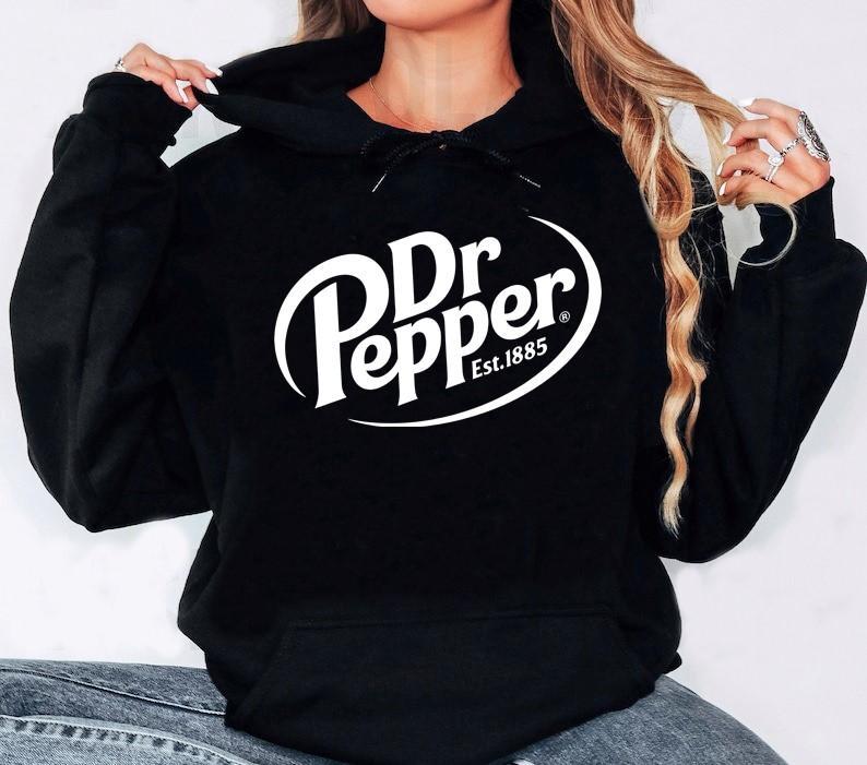 Dr Pepper 1885 Unisex Hoodie , DrPepper Hoodie,Dr Pepper , Dr PepperLover Gift, casual long sleeve Sweater, Dr Pepper Maroon Shirt,collar fabric crew neck