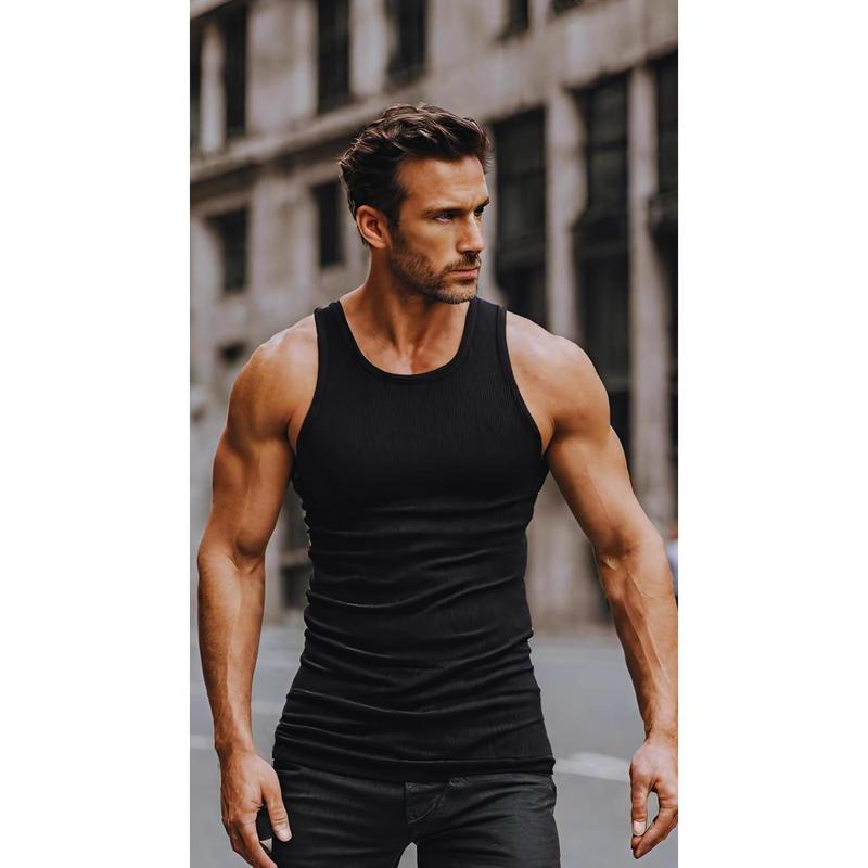 6 Packs 100% Cotton Athletic Men's Basic Tank Top