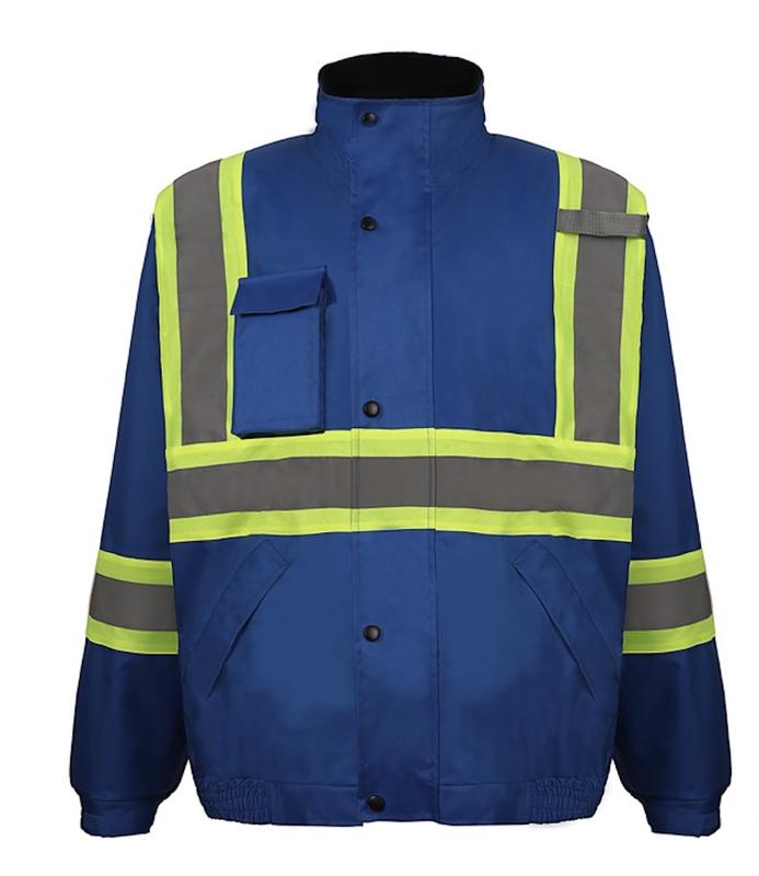 High-Visibility Waterproof Workwear Jackets with Fleece Lining for Ultimate Safety and Warmth Menswear Clothing Reflective Uniforms Pockets safety jacket halloween costumes highlighted  work pants mc j long sleeve