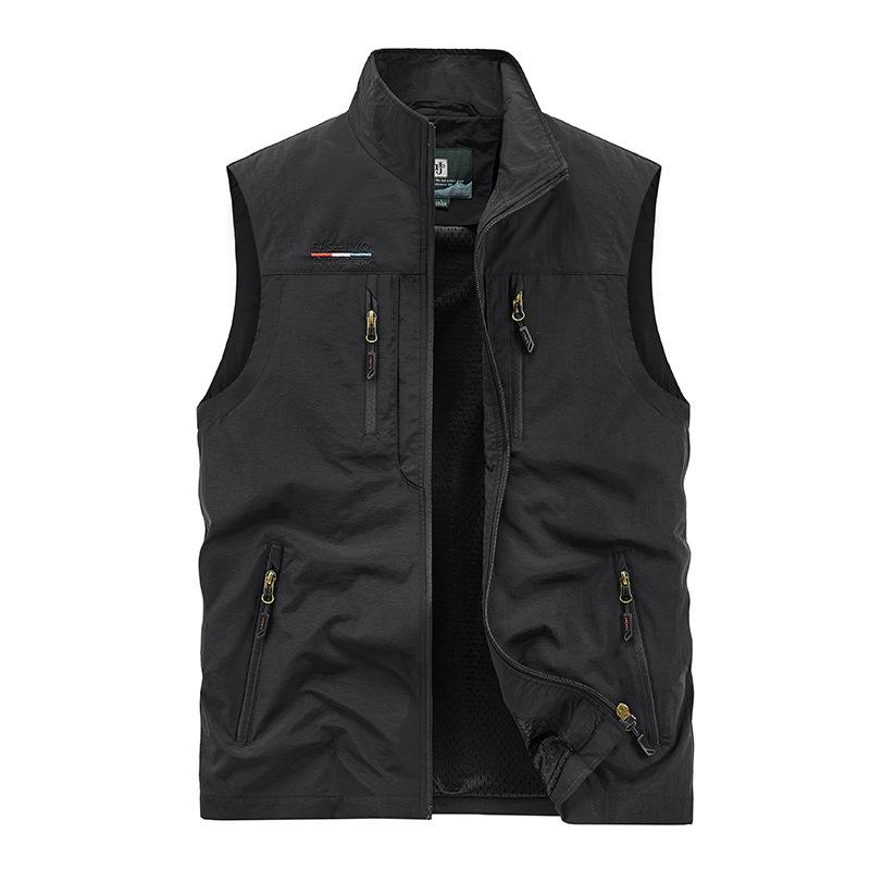 Outdoor Photography Vest Men's Autumn and Winter New Multi-Pocket Youth Loose plus Size Vest Workwear Casual Jacket