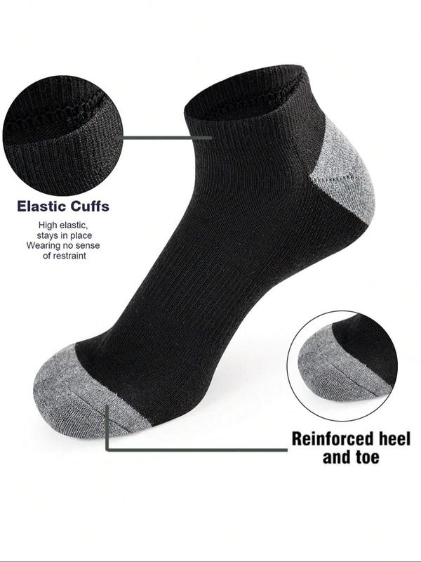 Patchwork Ankle Socks for Men & Women, Casual Comfy Breathable Low Cut Socks for Daily Wear, Multipack Knit Socks for Spring & Fall