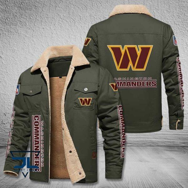 Commanders Fleece Leather Jacket