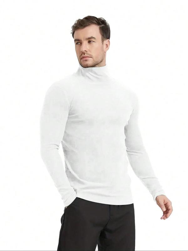 Men's Long Sleeve Pullover, Casual Trendy Regular Fit Crew Neck Knitwear for Fall & Winter, Men's Knit Clothing for Daily Wear