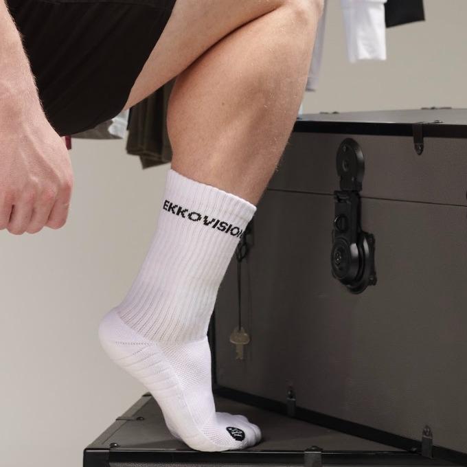 EKKO Socks Unisex Cotton x Spandex Black and White