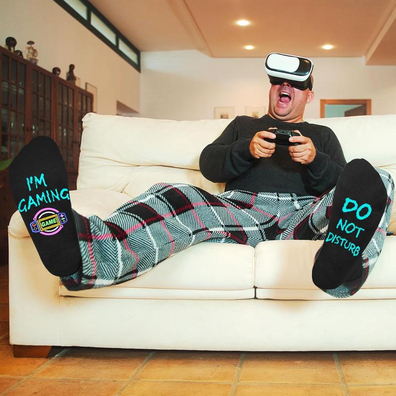 Gamer Gifts Funny Socks for Men,Do Not Disturb I'm Gaming Socks,Christmas gifts for Teen Boys,Husband,Boyfriend