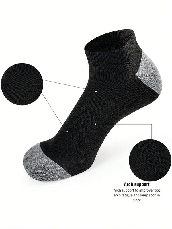 Patchwork Ankle Socks for Men & Women, Casual Comfy Breathable Low Cut Socks for Daily Wear, Multipack Knit Socks for Spring & Fall