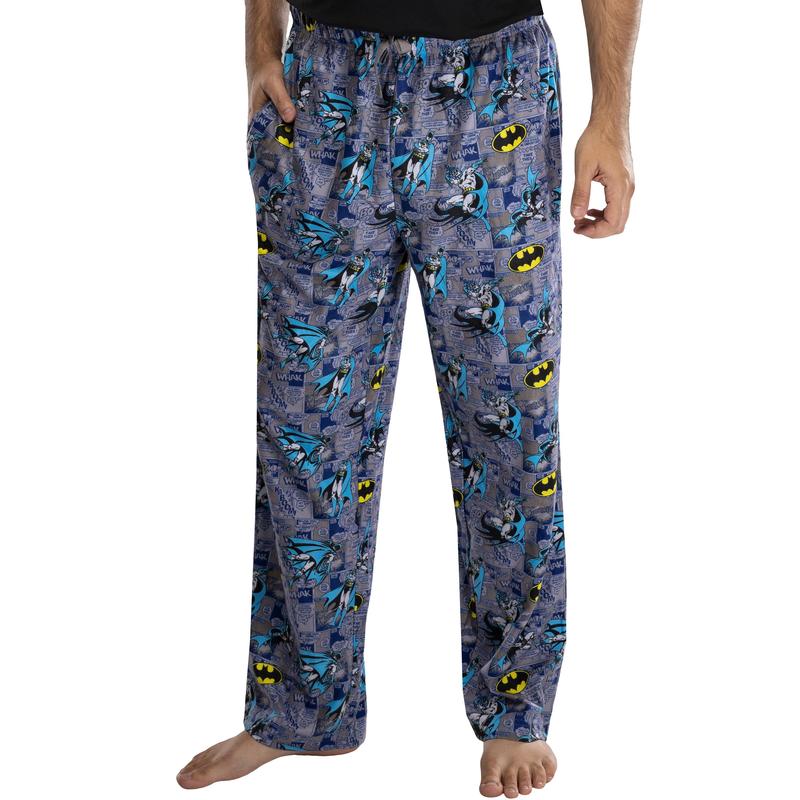 DC Comics Adult Classic Batman Comic Allover Print  Loungewear Pajama Pants For Men