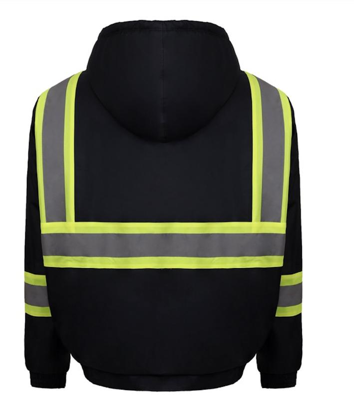 High-Visibility Waterproof Workwear Jackets with Fleece Lining for Ultimate Safety and Warmth Menswear Clothing Reflective Uniforms Pockets safety jacket halloween costumes highlighted  work pants mc j long sleeve