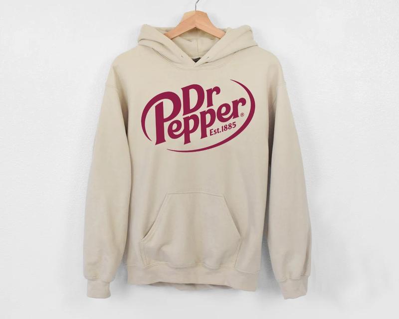 Dr Pepper 1885 Unisex Hoodie , DrPepper Hoodie,Dr Pepper , Dr PepperLover Gift, casual long sleeve Sweater, Dr Pepper Maroon Shirt,collar fabric crew neck