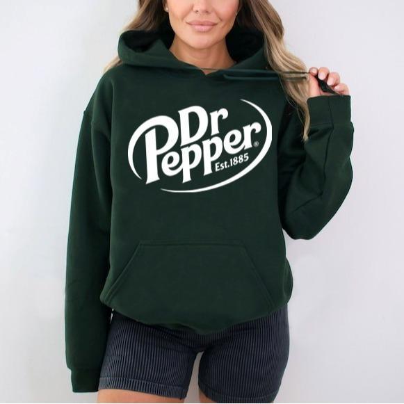 Dr Pepper 1885 Unisex Hoodie , DrPepper Hoodie,Dr Pepper , Dr PepperLover Gift, casual long sleeve Sweater, Dr Pepper Maroon Shirt,collar fabric crew neck