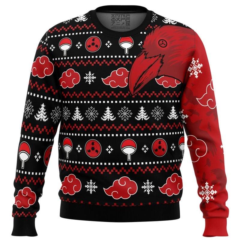 Akatsuki Symbolic Crows Christmas Sweater, vintage Anime Sweater, Anime Ugly Sweater, Christmas Sweater