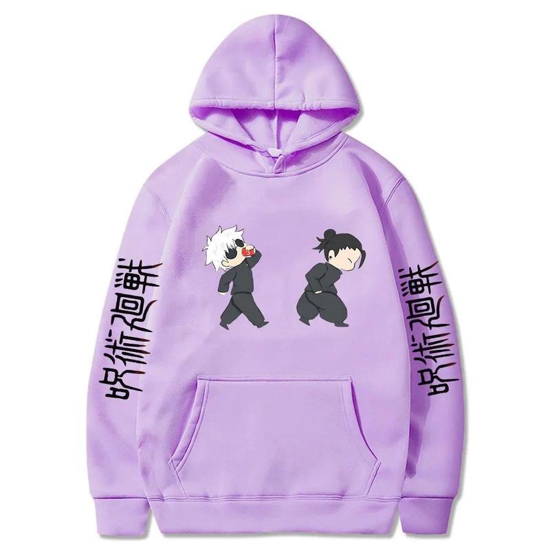 Jujutsu Kaisen Anime Hoodies Cartoon Satoru Gojo Cute Print Men Women Pullovers Autumn Winter Casual Sweatshirts