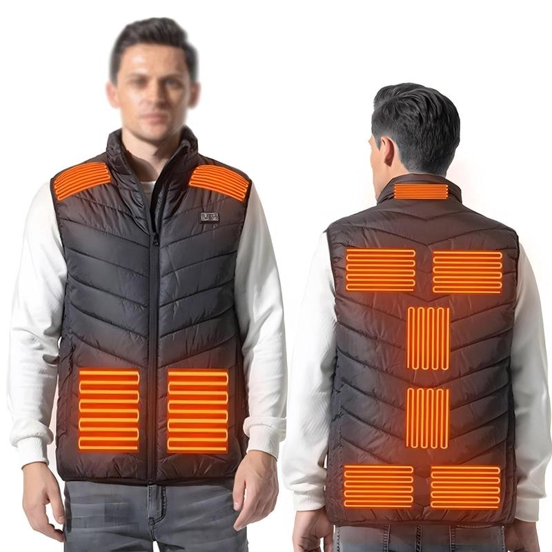 USB Rechargeable Heated Vest, 11-zone Heating Vest, Outdoor Hiking Heated Vest, Multifunctional Hunting Camping Skiing Vest (no Battery)