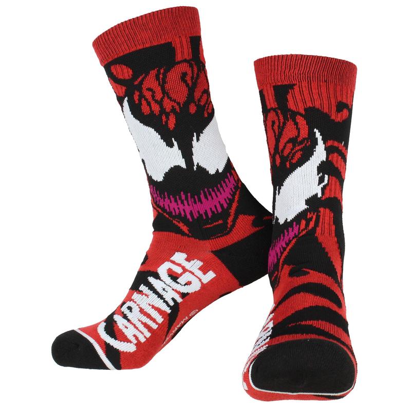 Marvel Carnage Supervillian Adult Crew Socks 1 Pair