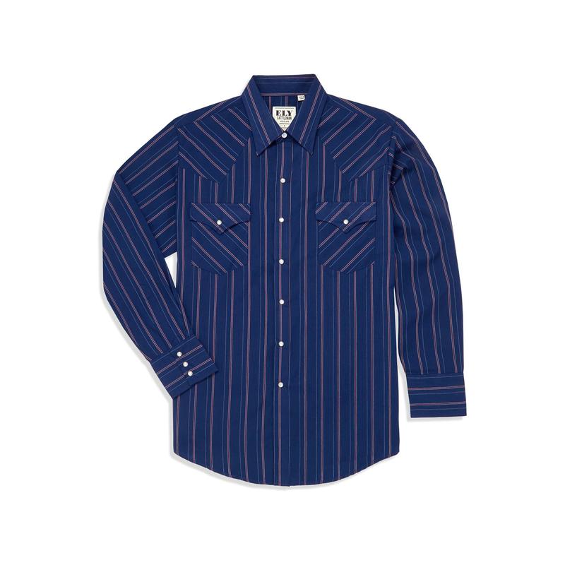 Men's Ely Cattleman Long Sleeve Stripe Western Snap Shirt